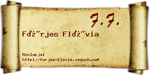 Fürjes Flávia névjegykártya